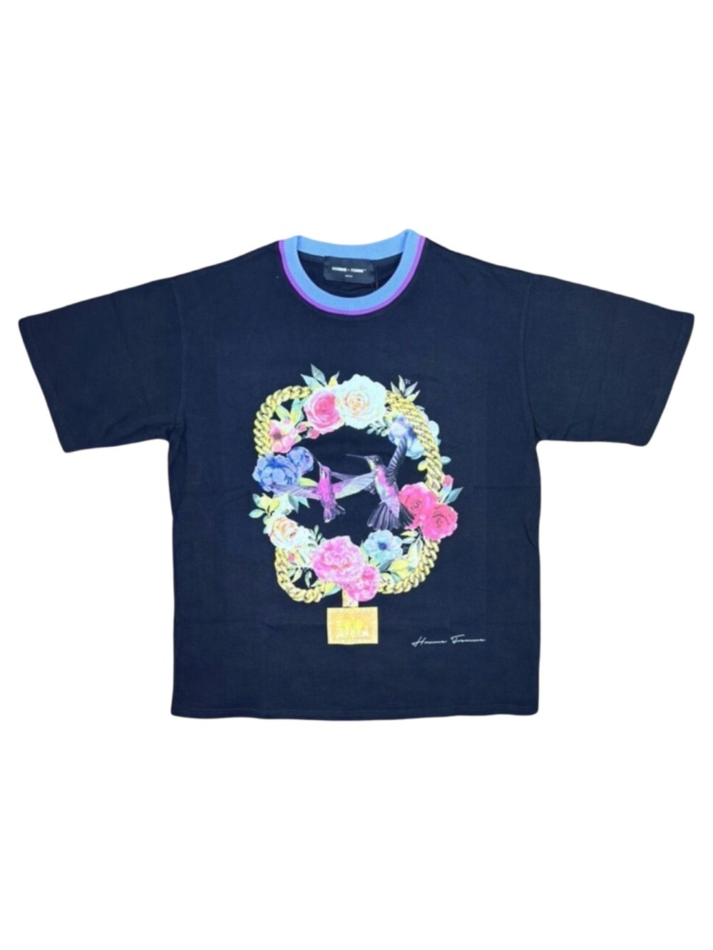 Homme + Femme Paradise Chain Tee - Black - Size Medium